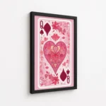 Queen Of Spades Floral Playing Card Canvas Print - Image 5