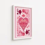 Queen Of Spades Floral Playing Card Canvas Print - Image 6