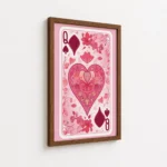Queen Of Spades Floral Playing Card Canvas Print - Image 7