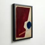 Red Bold Abstract Shape Modern Statement Wall Art - Image 5
