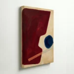 Red Bold Abstract Shape Modern Statement Wall Art - Image 4