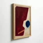 Red Bold Abstract Shape Modern Statement Wall Art - Image 7