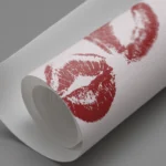 Red Lipstick Kiss Pattern Canvas Print - Image 3