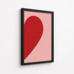 Red Pink Modern Heart Shape Canvas Print - Image 5