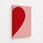 Red Pink Modern Heart Shape Canvas Print - Image 4