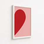 Red Pink Modern Heart Shape Canvas Print - Image 6
