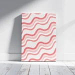 Red Pink Wavy Abstract Pattern Canvas Print