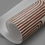 Retro Brown Line Pattern Mid Century Modern Wall Art - Image 3