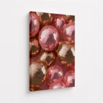 Rose Gold Disco Ball Closeup Canvas Print - Image 4