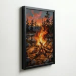 Sacred Fire Bonfire Strength Vastu Canvas Artwork for Community and Warmth - Image 5