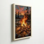 Sacred Fire Bonfire Strength Vastu Canvas Artwork for Community and Warmth - Image 6