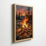 Sacred Fire Bonfire Strength Vastu Canvas Artwork for Community and Warmth - Image 7