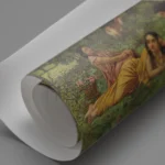 Shakuntala Patralekhan (Shakuntala Writing a Letter) by Raja Ravi Varma - Image 3
