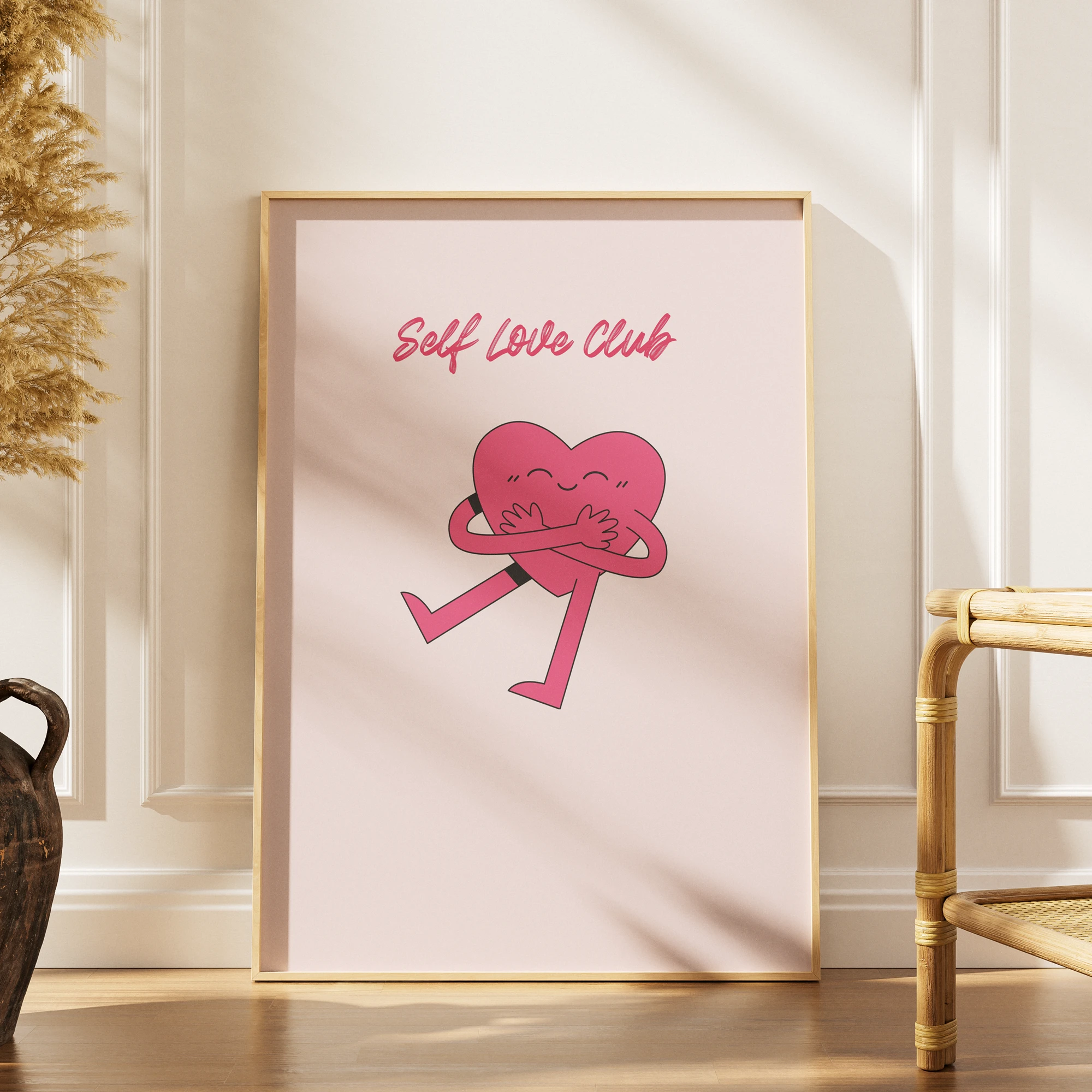 Self Love Club Running Heart Poster_Featured Image 1 Self Love Club Running Heart Canvas Print - Image 1