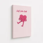 Self Love Club Running Heart Canvas Print - Image 4