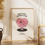 Self Love Social Club Heart Canvas Print