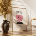 Self Love Social Club Heart Canvas Print - Image 2
