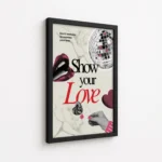 Show Your Love Lipstick Disco Collage Canvas Print - Image 5