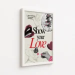 Show Your Love Lipstick Disco Collage Canvas Print - Image 6