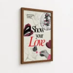 Show Your Love Lipstick Disco Collage Canvas Print - Image 7