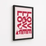 Stacked Red Love Typography Canvas Print - Image 5