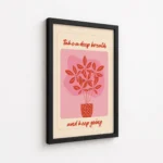 Take Deep Breath Botanical Quote Canvas Print - Image 5