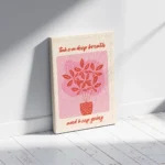 Take Deep Breath Botanical Quote Canvas Print - Image 2