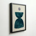Teal Balance Abstract Minimalist Modern Canvas Wall Art - Image 5