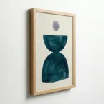 Teal Balance Abstract Minimalist Modern Canvas Wall Art - Image 7