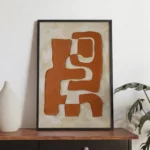 Terracotta Abstract Cutout Shapes Modern Boho Wall Decor - Image 2