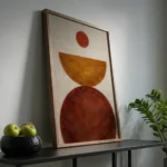 Terracotta Balance Abstract Boho Minimalist Wall Art - Image 2