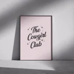 The Cowgirl Club Western Typography Canvas Print