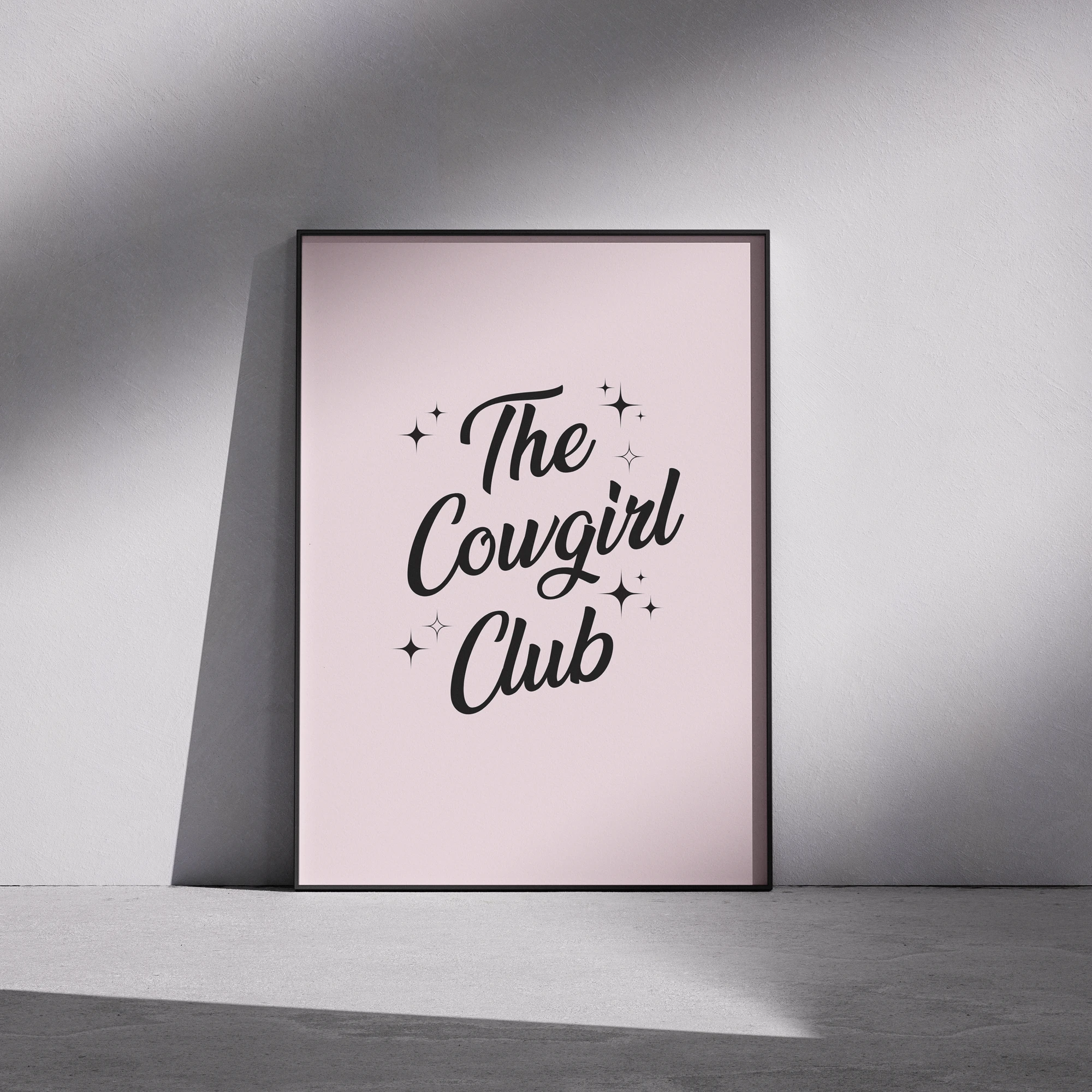 The Cowgirl Club Western Typography Poster_Featured Image 1 The Cowgirl Club Western Typography Canvas Print - Image 1