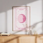 The Moon Pink Tarot Card Canvas Print