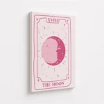 The Moon Pink Tarot Card Canvas Print - Image 4