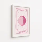 The Moon Pink Tarot Card Canvas Print - Image 6