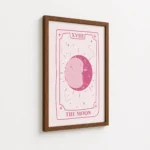 The Moon Pink Tarot Card Canvas Print - Image 7