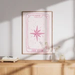 The Star Pink Tarot Card Canvas Print
