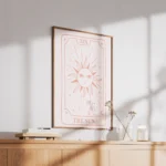 The Sun Pink Tarot Card Canvas Print - Image 2