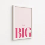 Think Big Pink Typography Canvas Print - Image 6