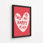 This Is My Happy Place Coral Canvas Print - Image 5