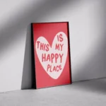 This Is My Happy Place Coral Canvas Print - Image 2