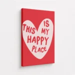 This Is My Happy Place Coral Canvas Print - Image 4