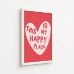 This Is My Happy Place Coral Canvas Print - Image 6