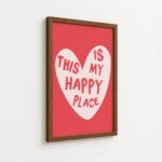 This Is My Happy Place Coral Canvas Print - Image 7