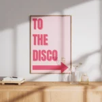 To The Disco Pink Arrow Canvas Print