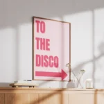 To The Disco Pink Arrow Canvas Print - Image 2