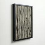 Vertical Black White Stripes Modern Abstract Wall Art - Image 5