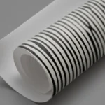 Vertical Black White Stripes Modern Abstract Wall Art - Image 3