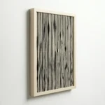 Vertical Black White Stripes Modern Abstract Wall Art - Image 6
